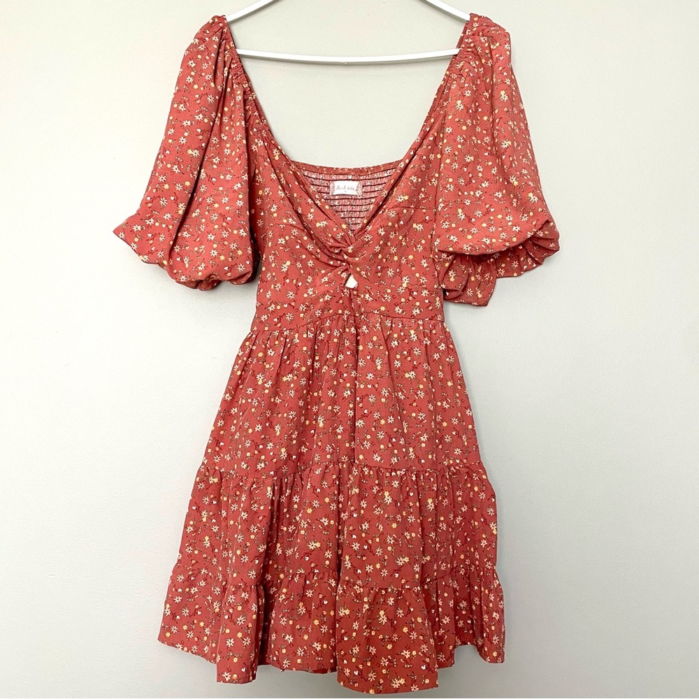 New Altar’d State Dress, Floral, Smocked, Puff Sleeve Women’s Size M